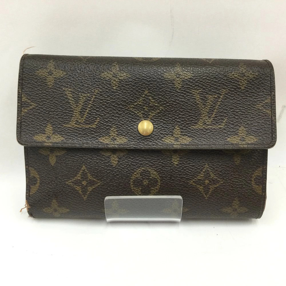 Louis Vuitton Long Wallet Monogram Portefeuille Tresor Etui Papier Brown